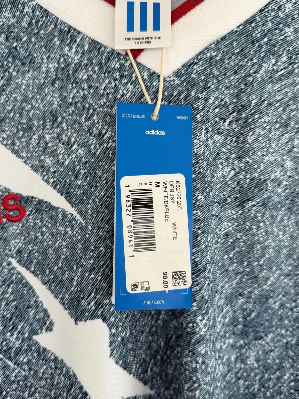 New Adidas USMNT USA World Cup Denim Stars Originals Jersey Large